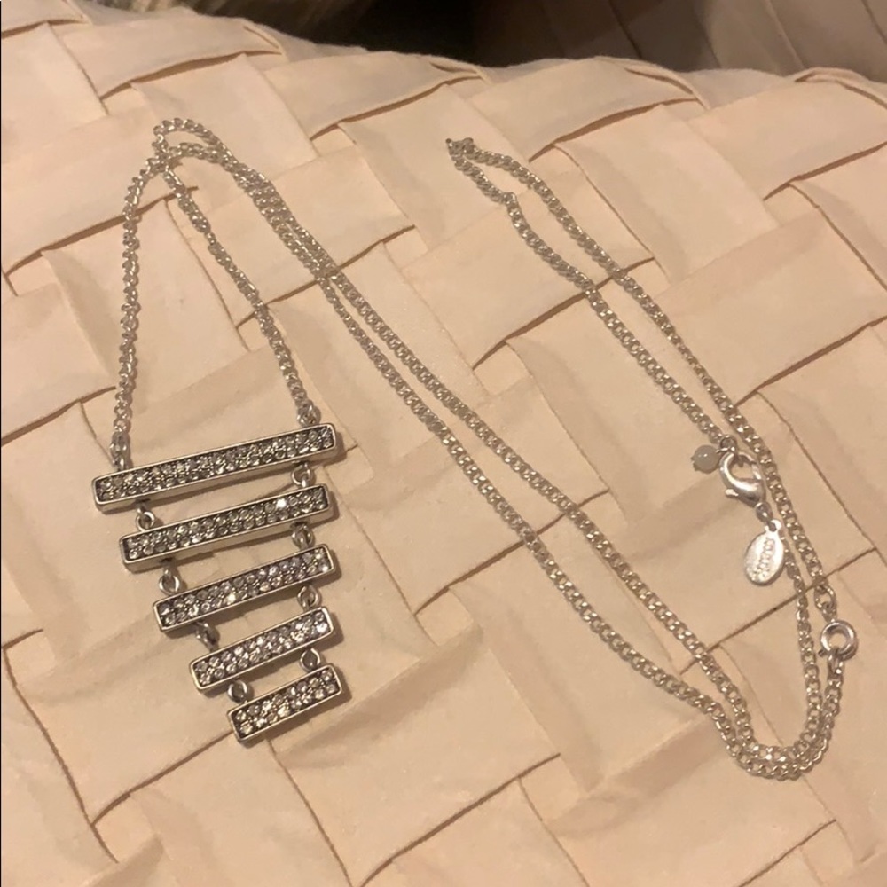 Silver stone necklace